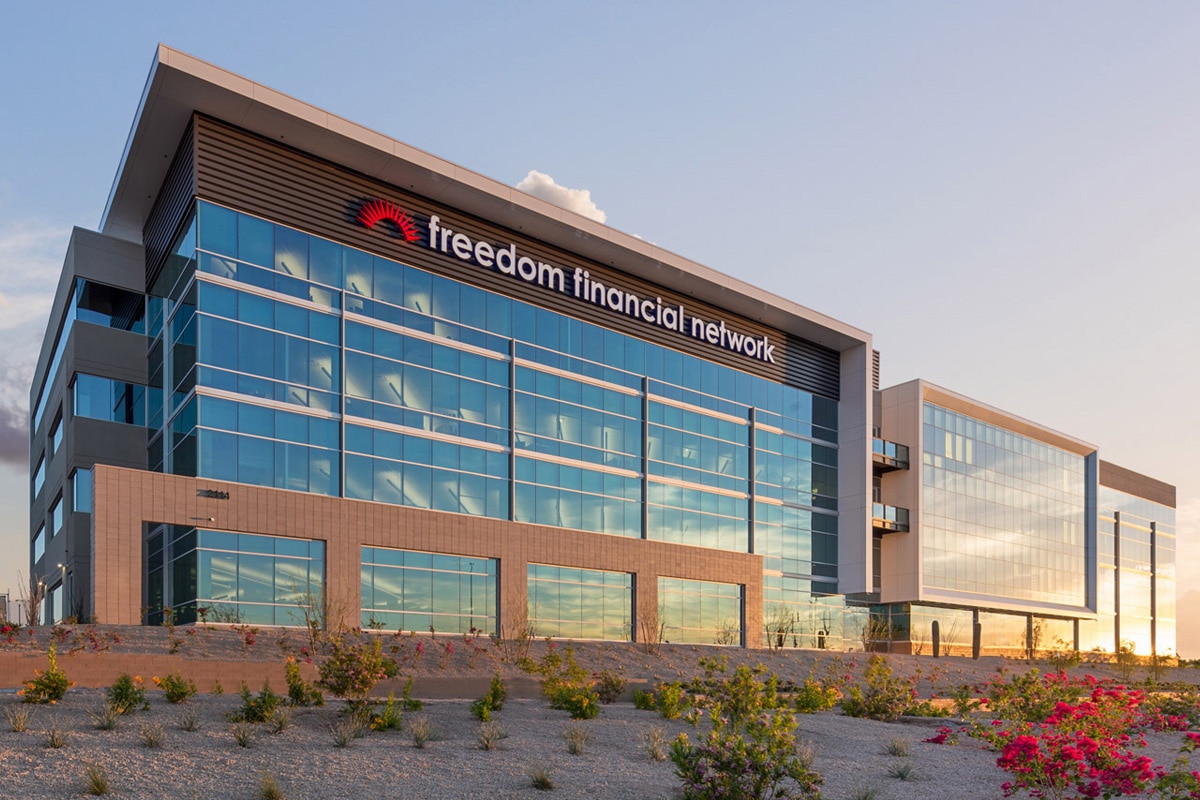 Boyer, real estate developers in arizona, completed Freedom Financial Network building